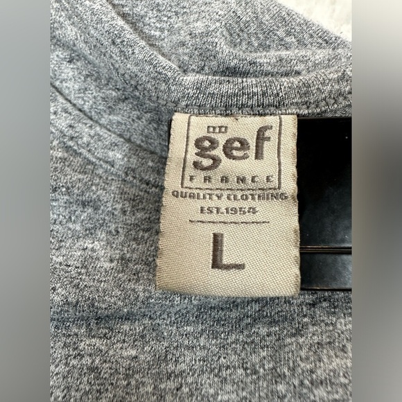 Get France women’s long sleeve gray stretch athletic casual shirt Large L - Picture 5 of 5